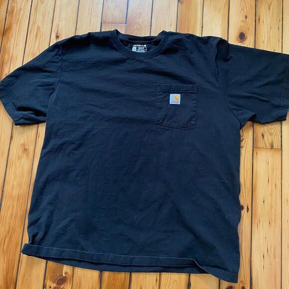 Black Carhartt Utility Pocket T-Shirt Size XL Broken-In - Picture 3 of 4